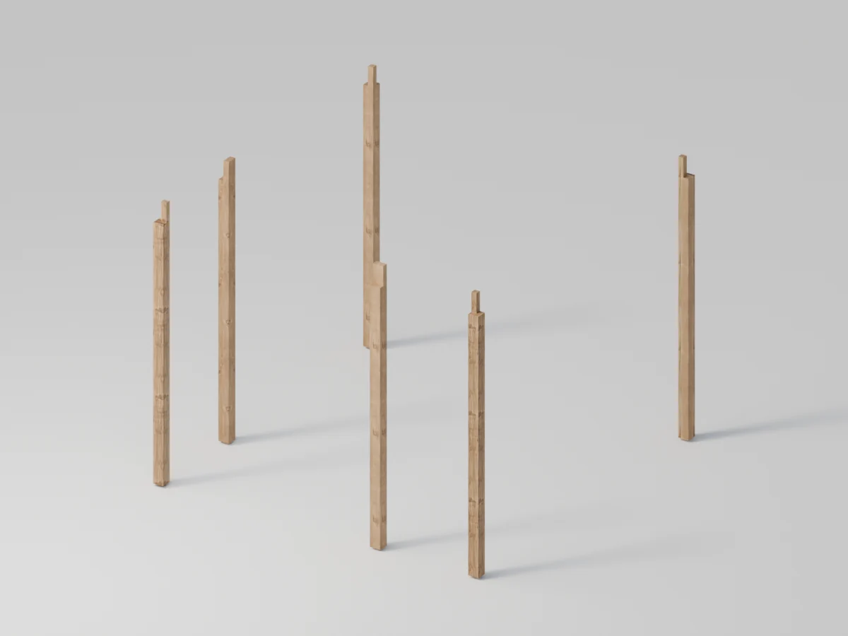 Pergola 3 × 3 med vegger