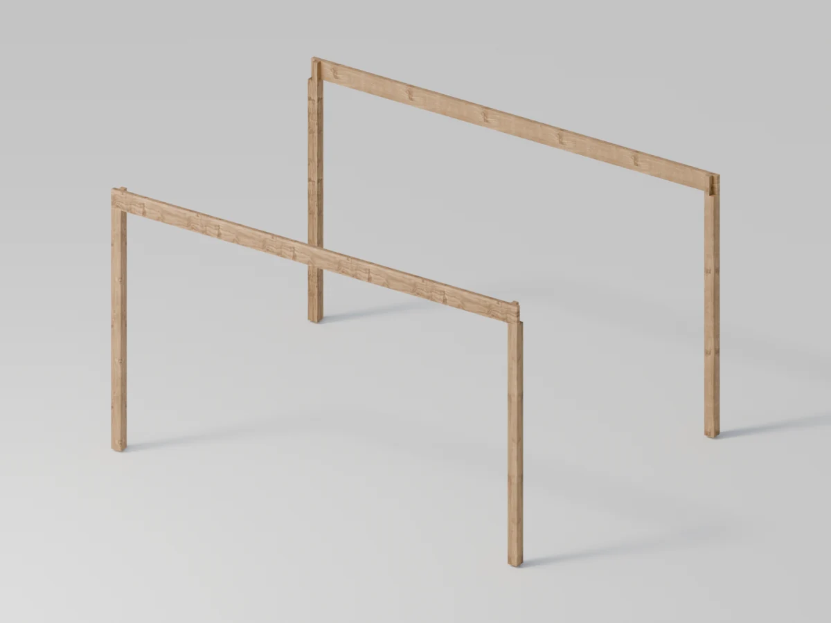 Pergola med innfelte overliggere