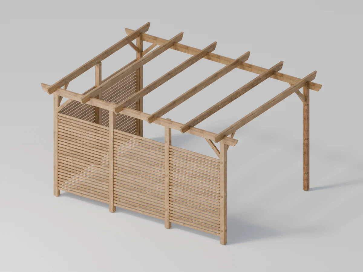 Pergola med skjermsider