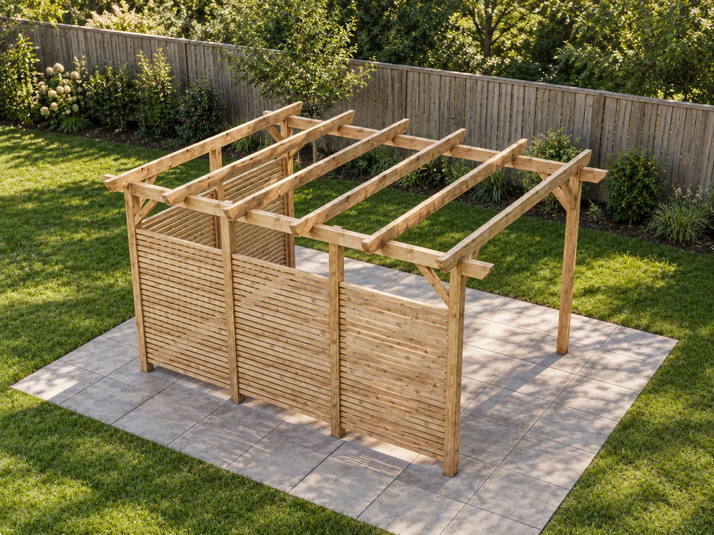 Pergola med skjermsider