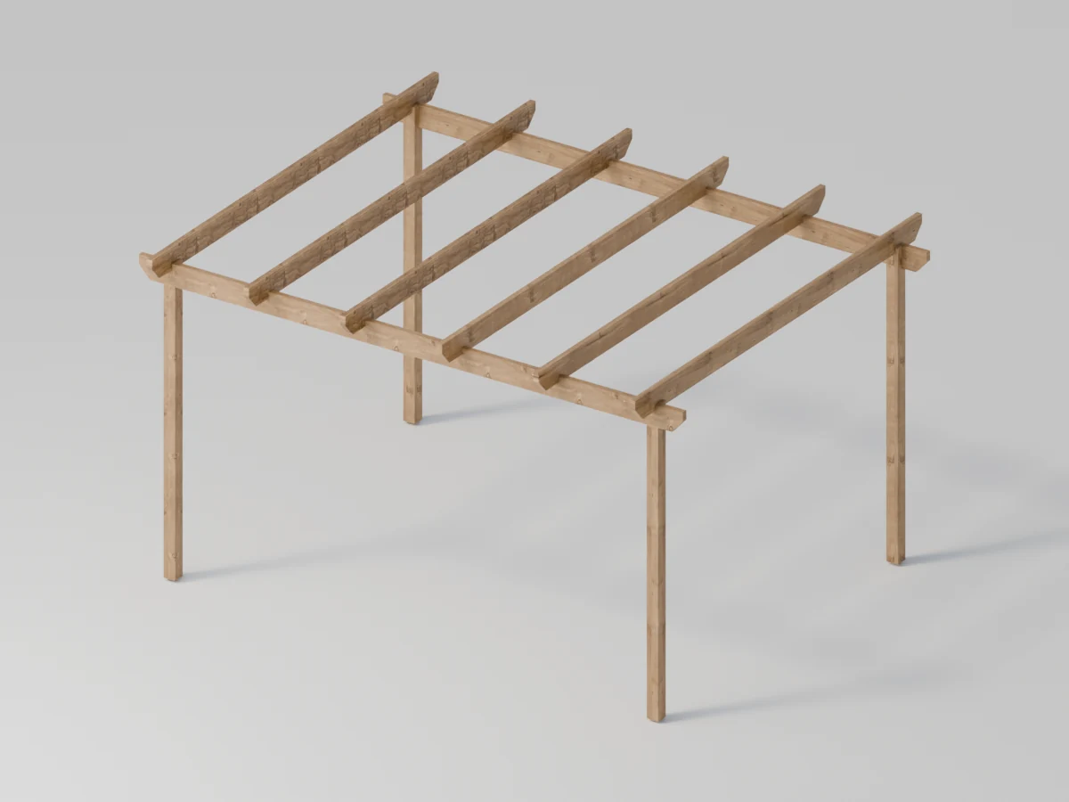 Pergola med takribber