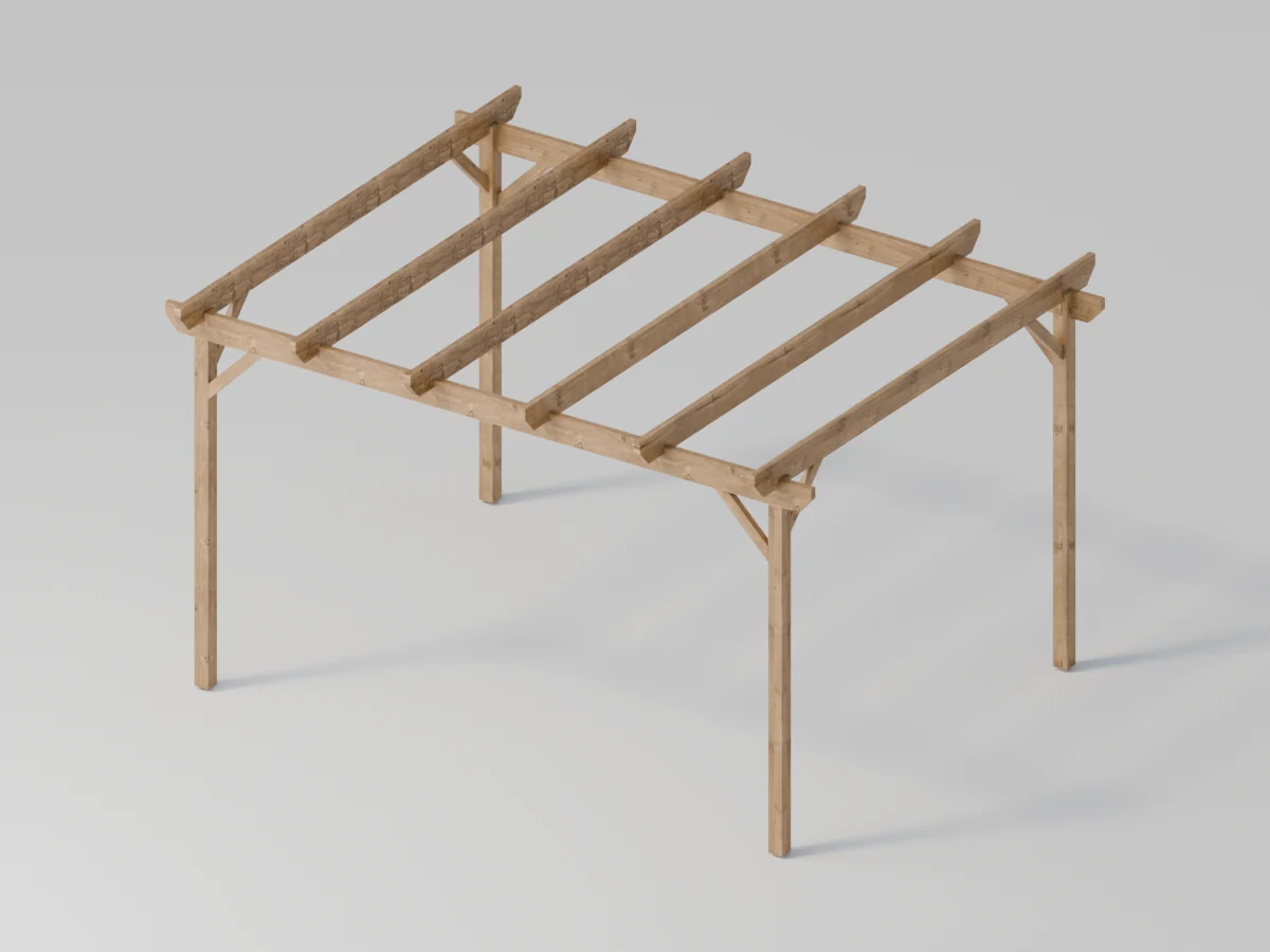 Pergola med takribber