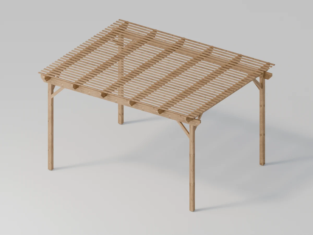Pergola med takribber