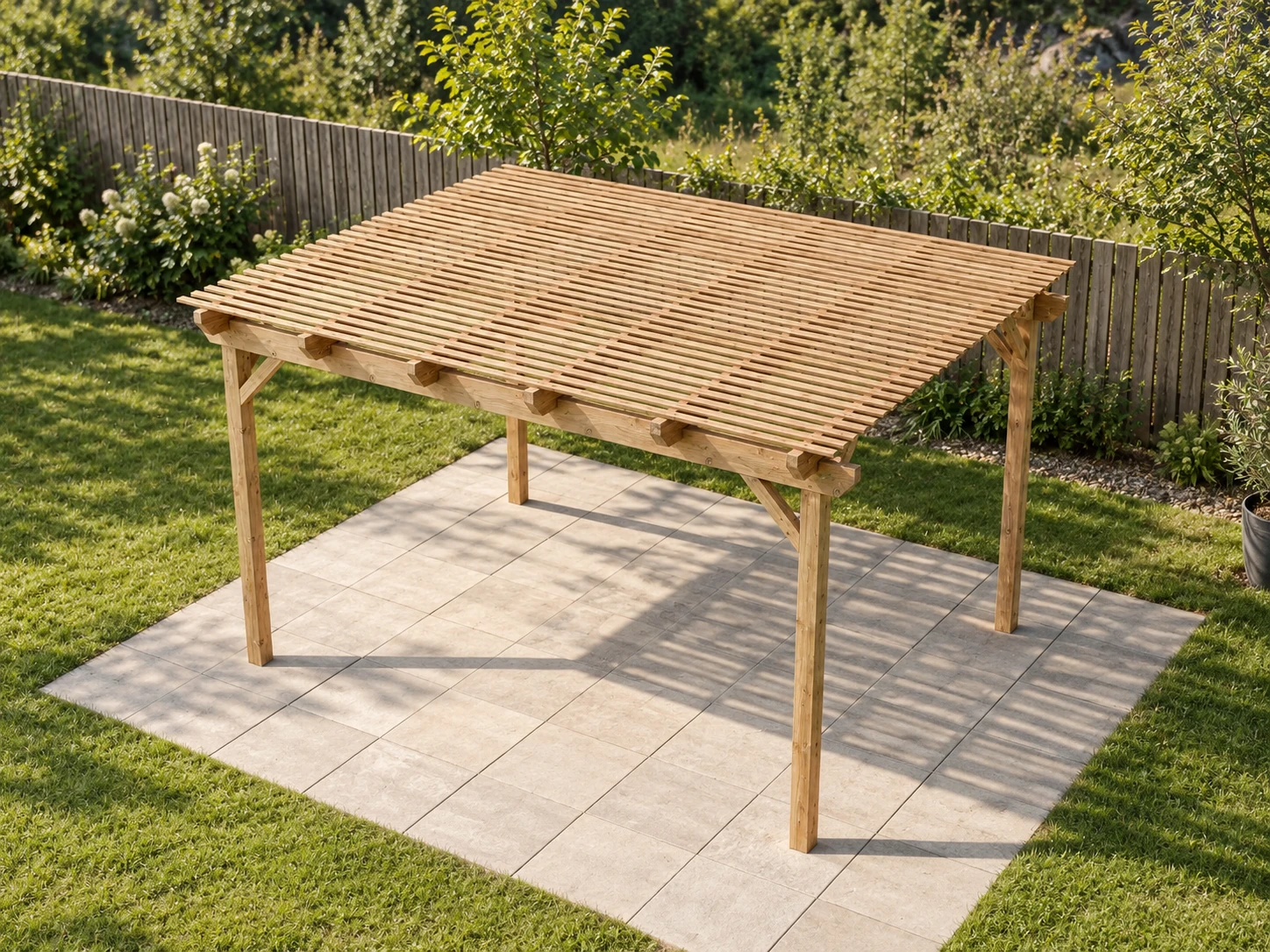 Pergola med takribber