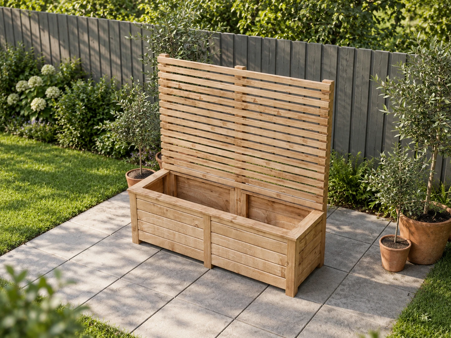 Plantekasse med espalier